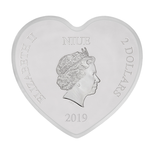 Srebrna moneta 2 NZD Miłość Mickey i Minnie 2019 - wysyłka 24 h!