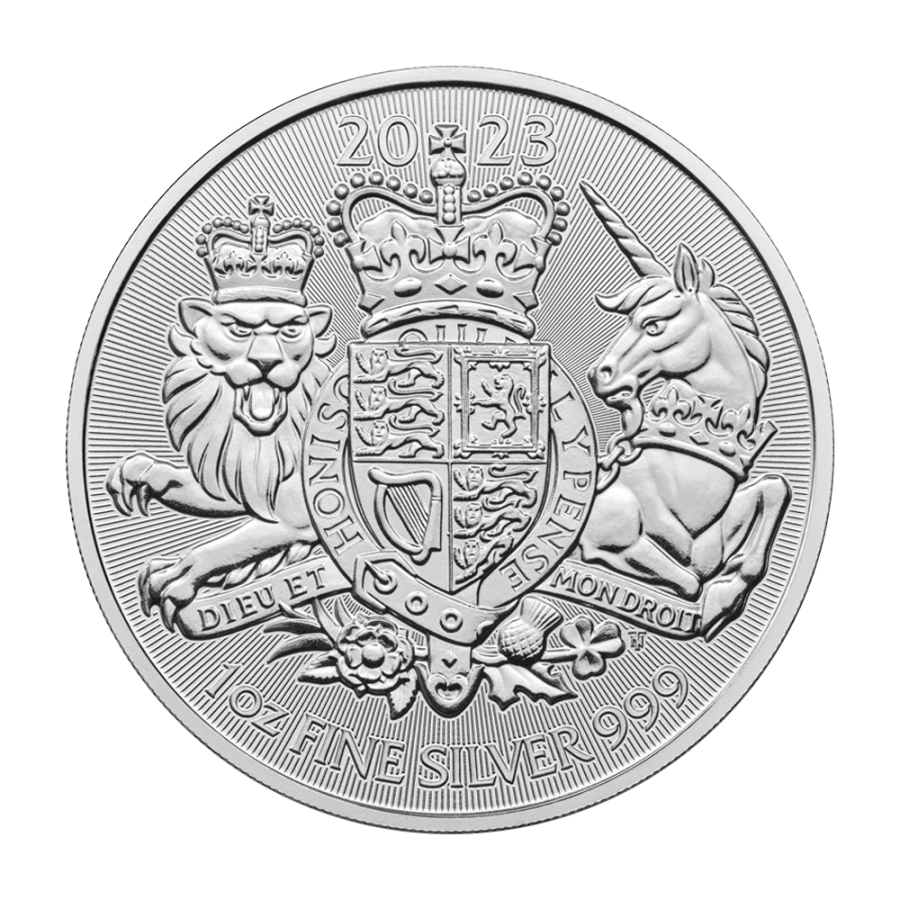 silver coin-royal-arms-1-ounce-reverse