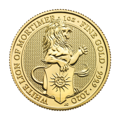 gold-coin-beast-king-white-lion one-ounce reverse