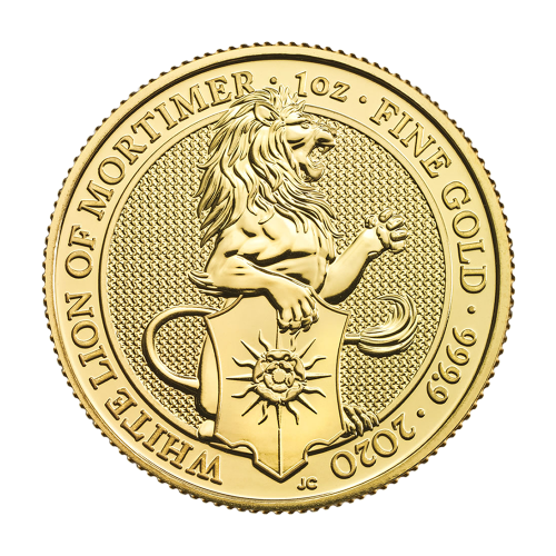 gold-coin-beast-king-white-lion one-ounce reverse