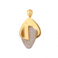 the gold-trident-zircon-white pendant