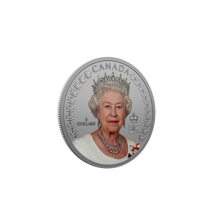 silver-coin-portrait-of-the-queen-elizabeth-two and fourteen ounces-awers