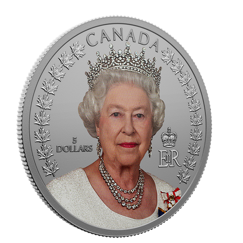silver-coin-portrait-of-the-queen-elizabeth-two and fourteen ounces-awers
