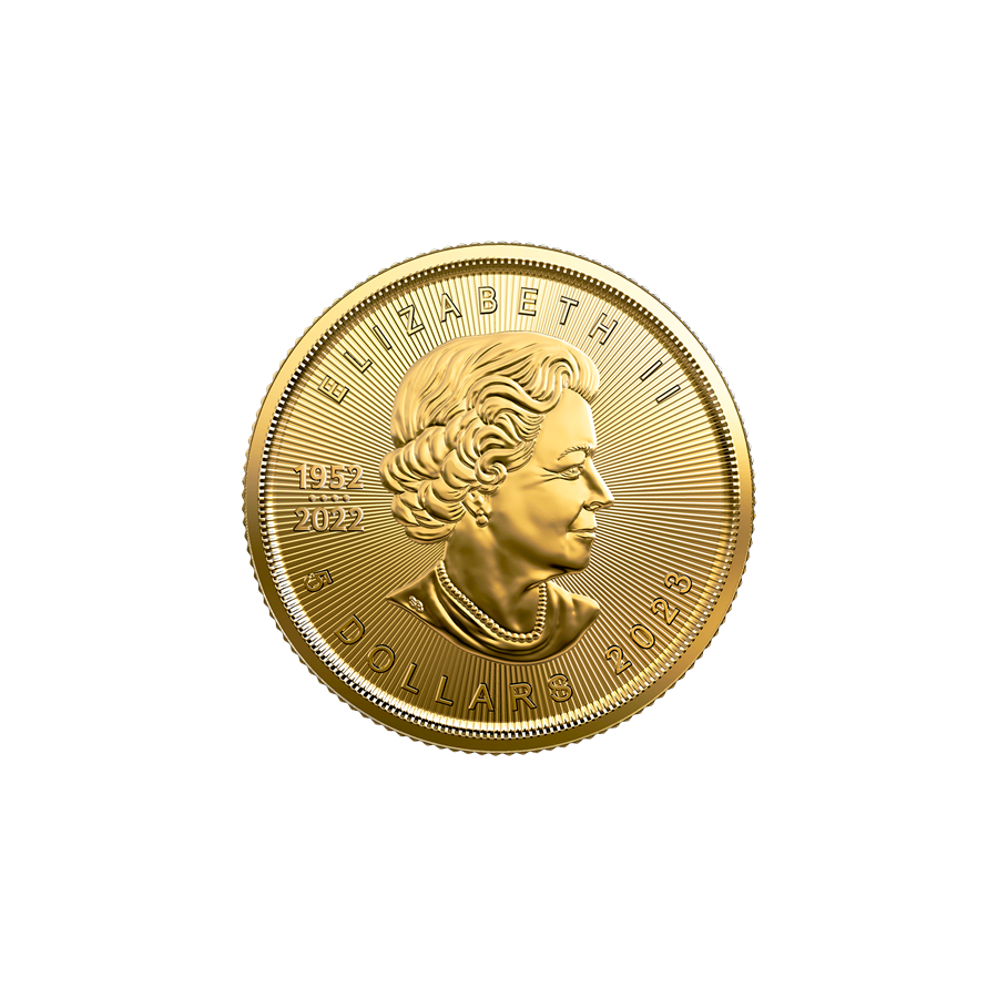 zlota-moneta-cenny-kanadyjski-lisc-klonowy-1-10-uncji-awers