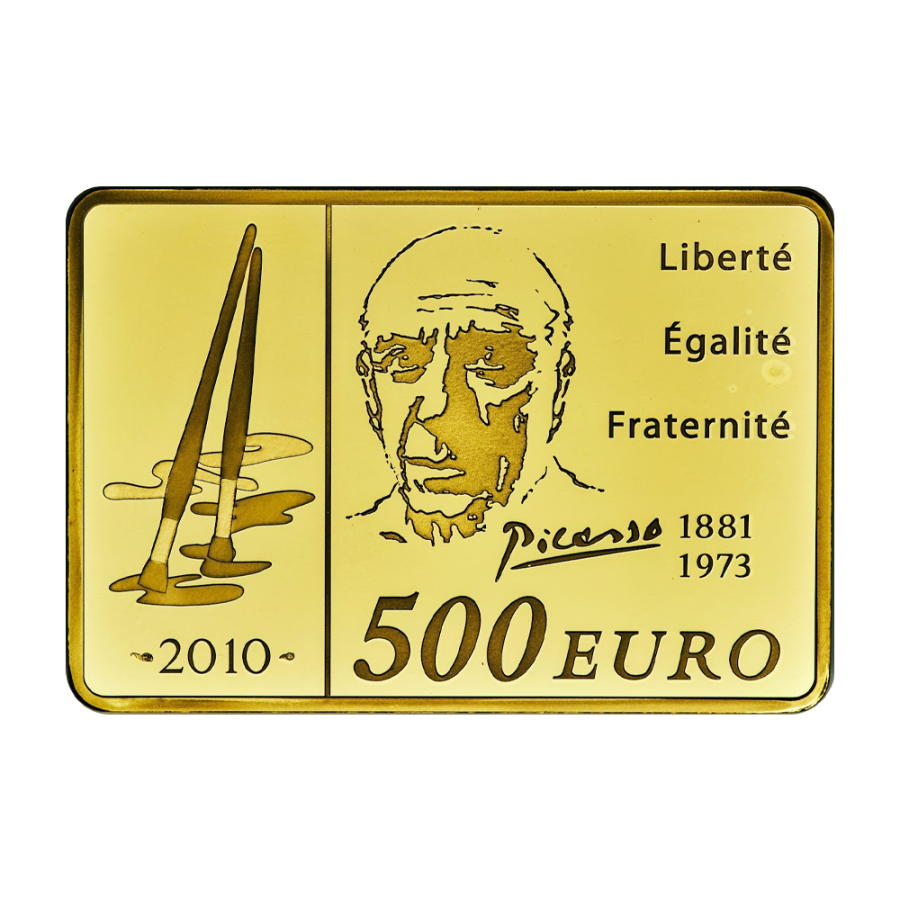 Złota moneta 500 euro Picasso 2010 - wysyłka 24 h!