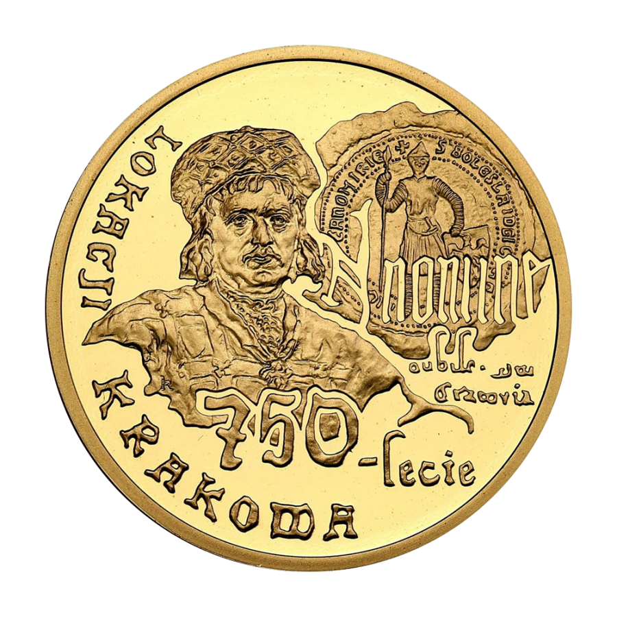 zlota-moneta-200-zl-750-lecie-lokacji-krakowa-2007-rewers