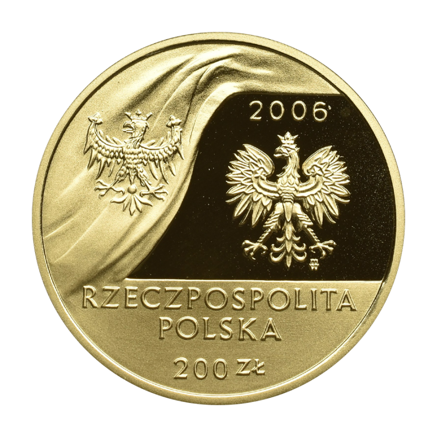 złota-coin-200-zl-100th anniversary of the main commercial school in warsaw, 2006