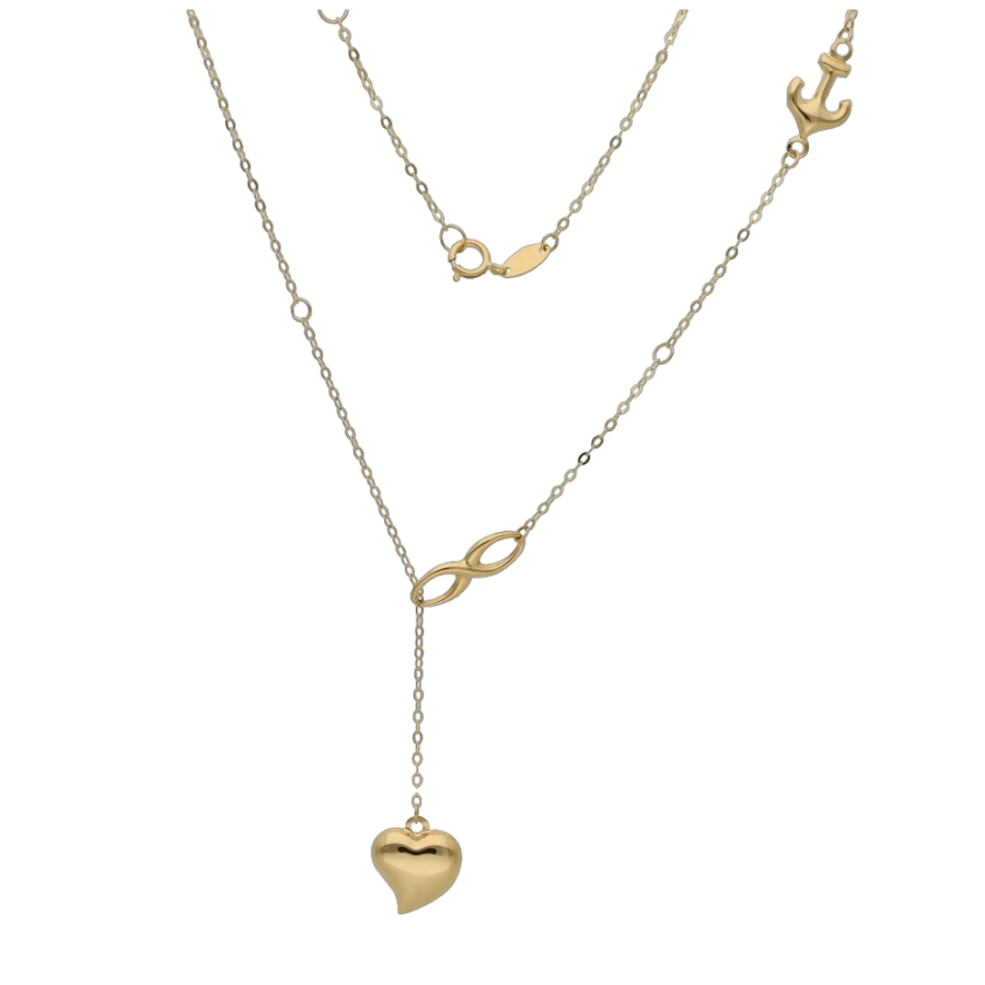celebrity-gold 44-centimeter-heart-infinity anchor