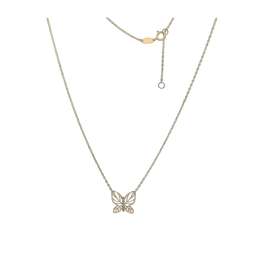 a gold 44-cm butterfly celebrity necklace