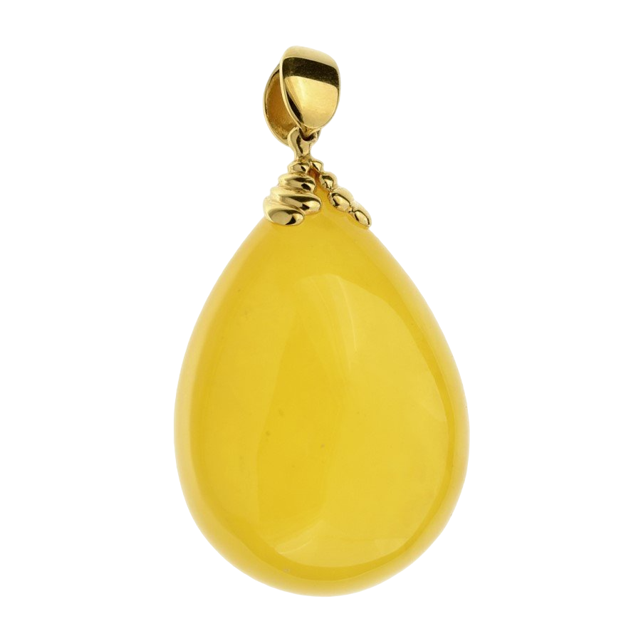 a silver-plated amber pendant