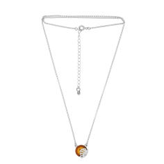 the gold-plated amber monster necklace