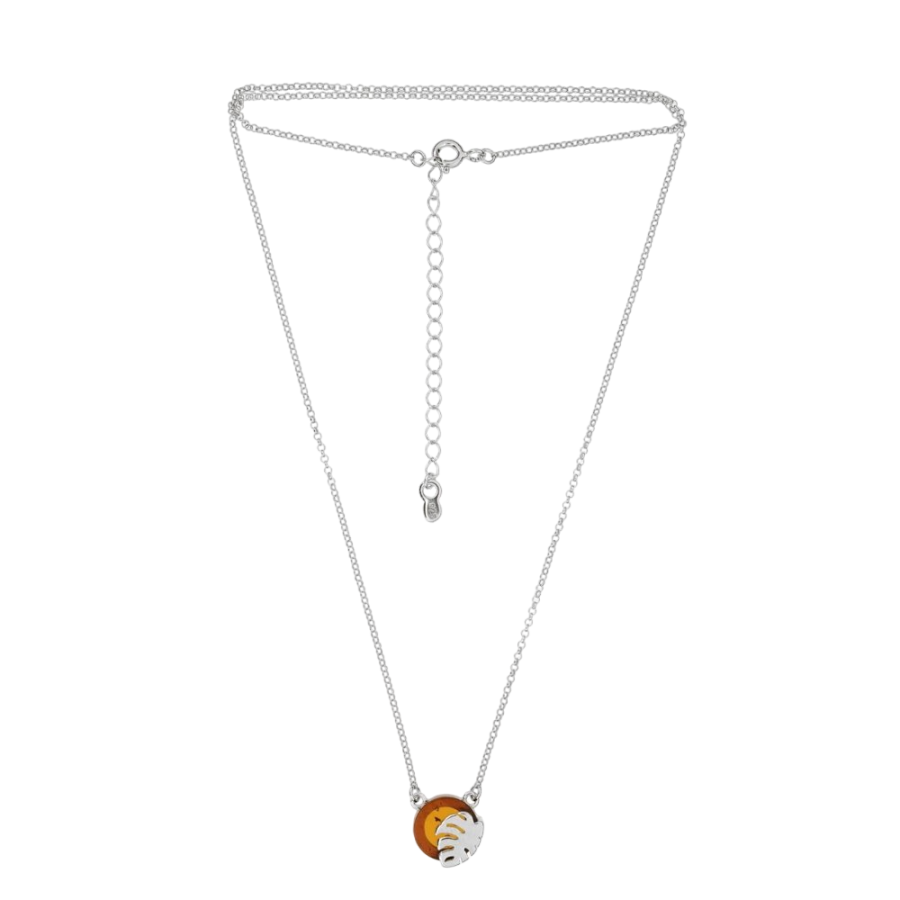 the gold-plated amber monster necklace