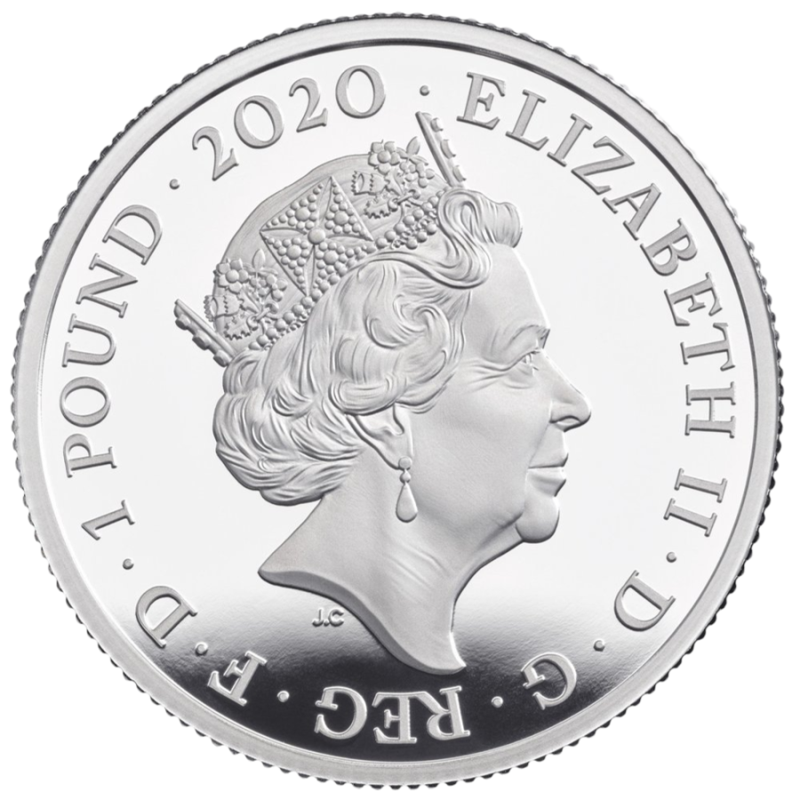 srebrna-moneta-1gbp-legendy-muzyki-david-bowie-2020-awers