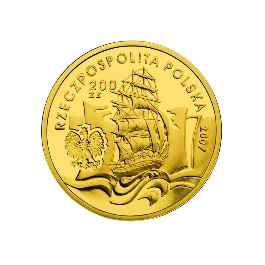 zlota-moneta-200-zl-joseph-conrad-1857-1924-2007-awers