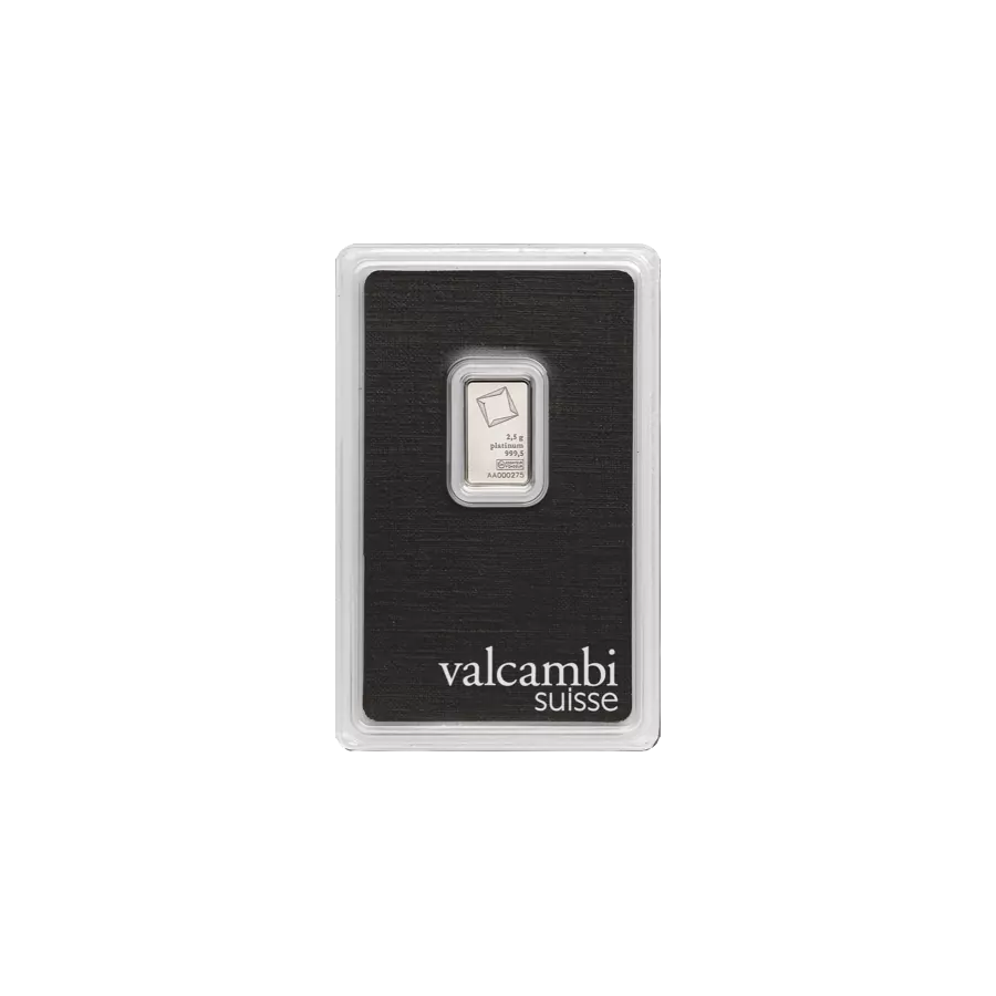 2,5 gram Platinum Bar VAT 23 % - Shipping 24!