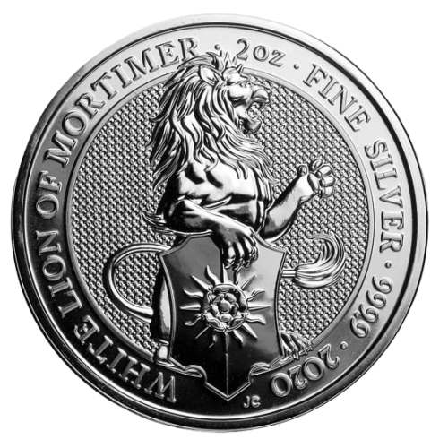 silver-coin-beast-king-white-lion two-ounce reverse