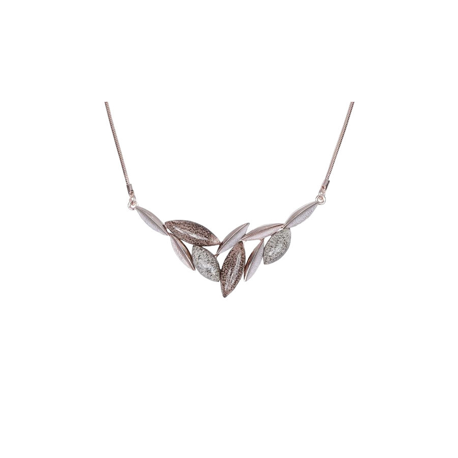 a two-color steel necklace