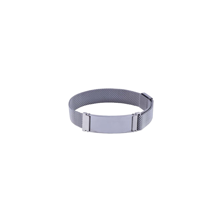 Stainless Steel Bracelet with Gray Inlay - 24h Shipping!
