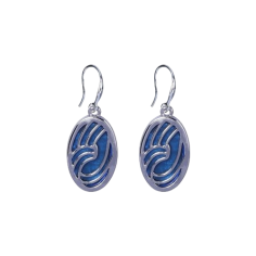 earrings, pendants, ribs, blue