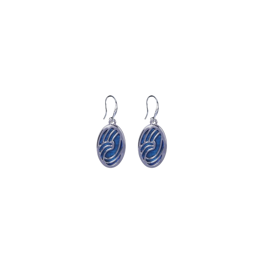 earrings, pendants, ribs, blue