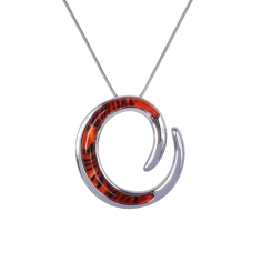 the steel-coated-orange necklace