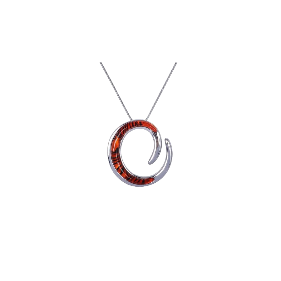 the steel-coated-orange necklace