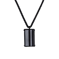 Stainless Steel Necklace – Black Finish - 24h Shipping!