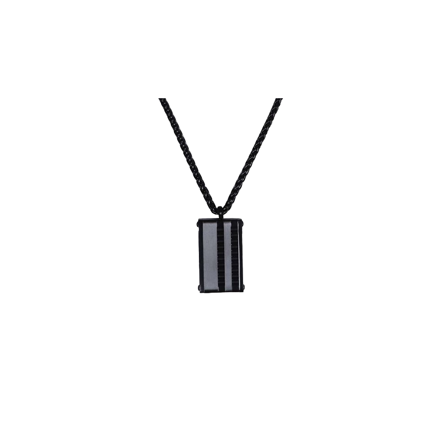 Stainless Steel Necklace – Black Finish - 24h Shipping!