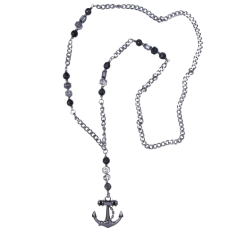 Men’s Stainless Steel Anchor Necklace, 60 cm - 24h Shipping!