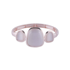 a white quartz-stone bracelet