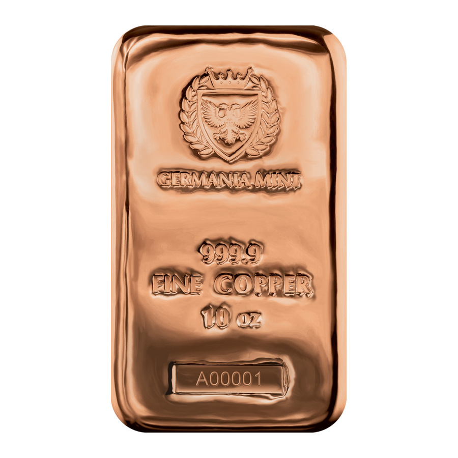 a copper bar, ten ounces and four