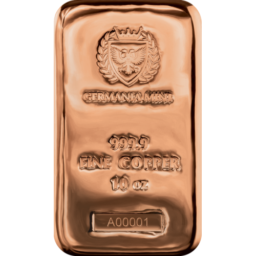 a copper bar, ten ounces and four