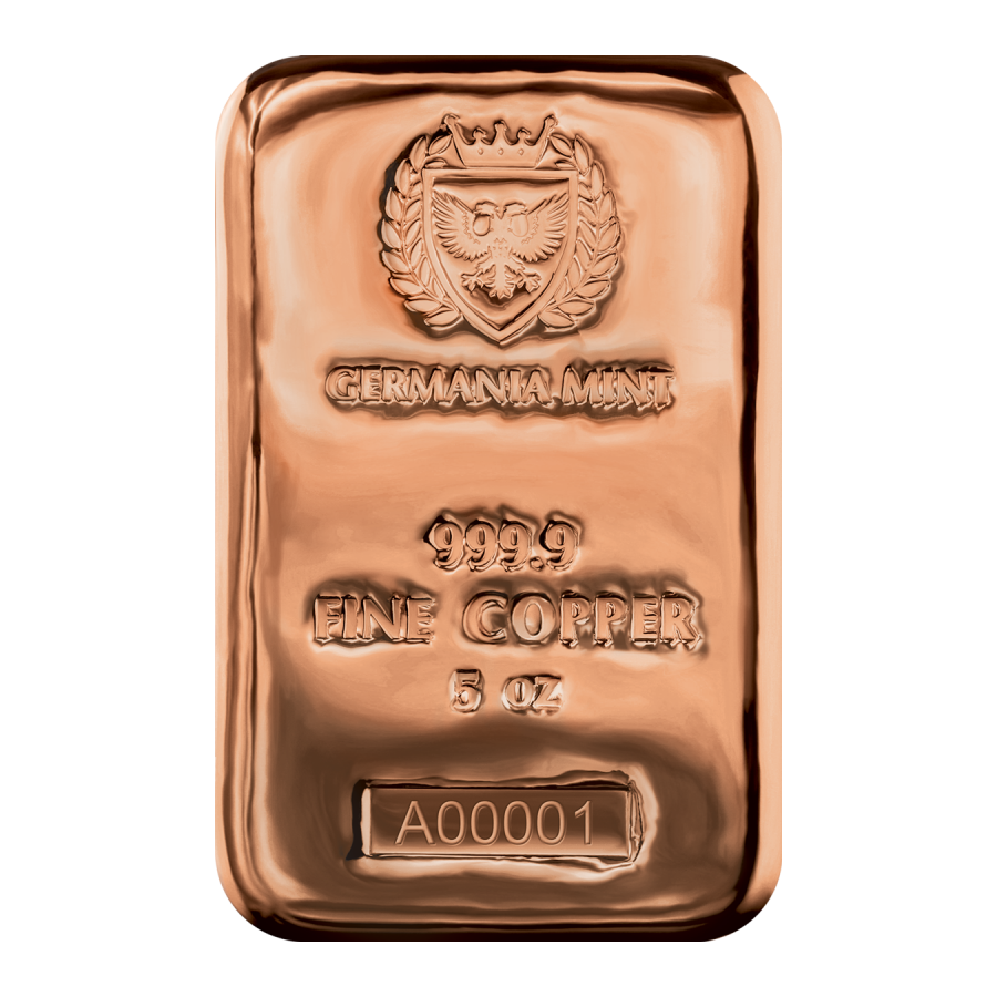a five-ounce copper bar