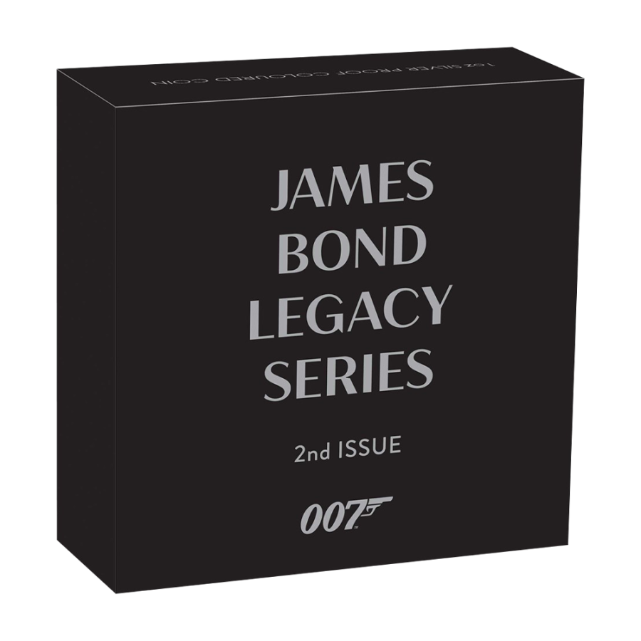1 oz Proof Colorized James Bond Legacy Roger Moore Silver Coin - 24h Shipping!