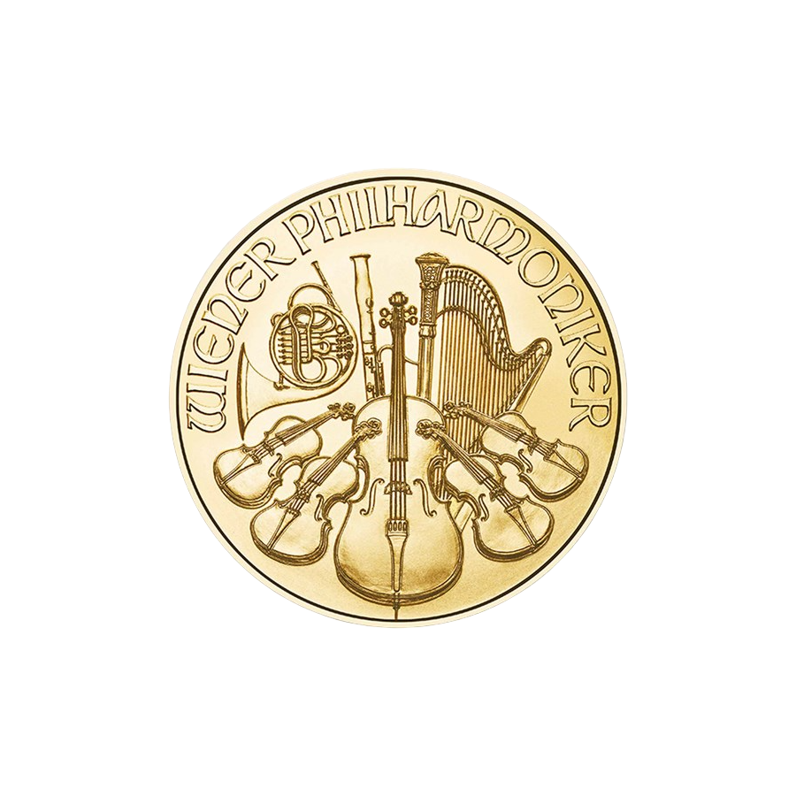gold-coin-coin-vienna-philharmonic 1 to 25 ounces of gold-reverse