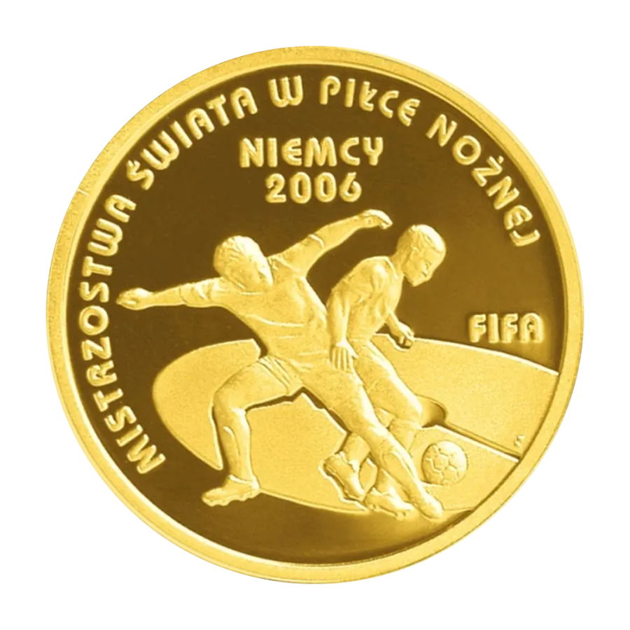 zlota-moneta-100-zl-mistrzostwa-swiata-w-pilce-noznej-niemcy-2006-awers