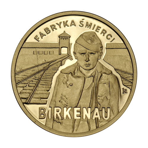 zlota-moneta-100-zl-65-rocznica-oswobodzenia-kl-auschwitz-birkenau-2010-rewers