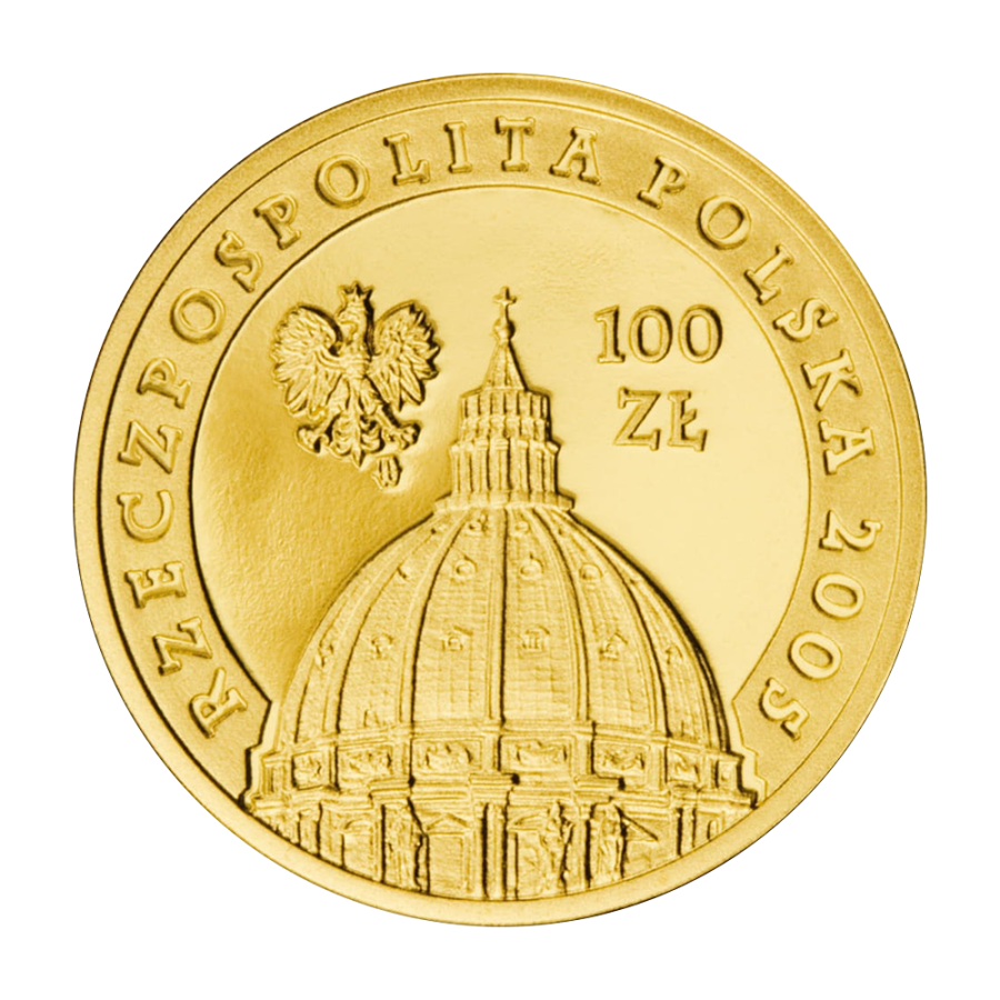 zlota-moneta-100-zl-jan-pawel-ii-1920-2005-awers