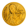 the gold coin--100-zl-beatification-of-john-paul-ii-reversed