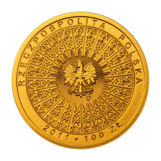 the gold coin--100-zl-beatification-of-john-paul-ii-reversed 2