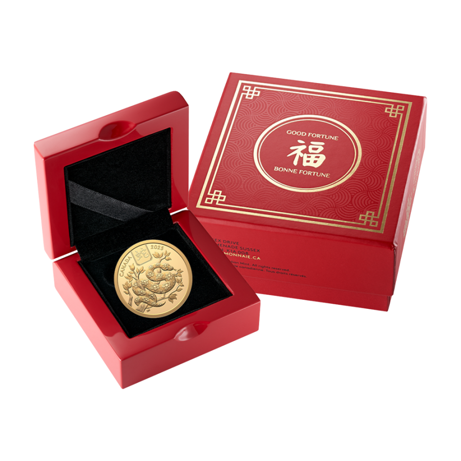 zlota-moneta-100-cad-kanadyjski-rok-weza-2025-proof-opakowanie