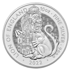 silver-coin-beast-tudar-lion-of-england 10-ounce reversed