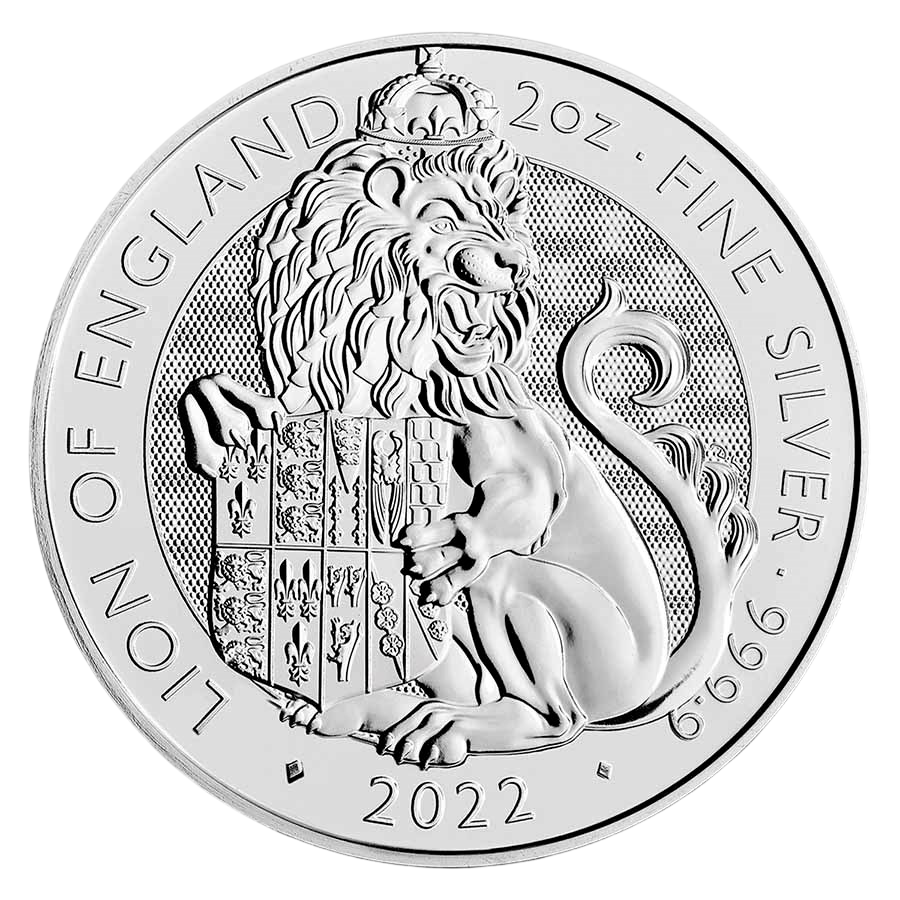 the silver-coin-beast-turtle-lion-england 2-ounce reverse
