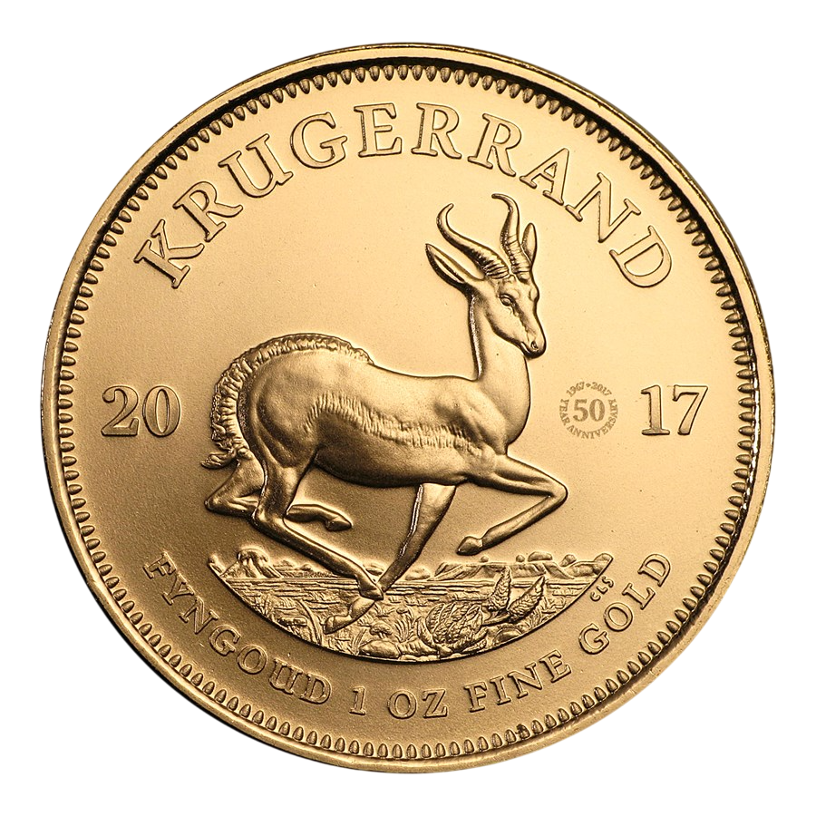 the gold-coin-krugerrand 50th anniversary one-ounce reverse
