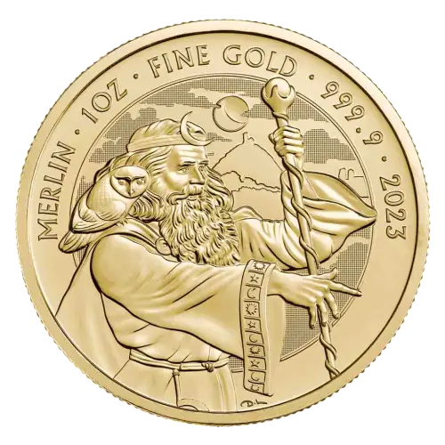 gold-coin-myth-and-legend-merlin-1-ounce reverse