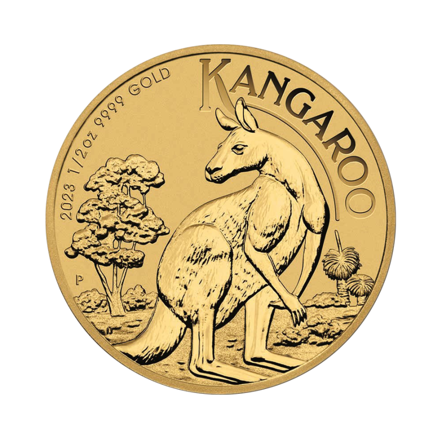 gold-coin-coin-australian-kangaroo one-two-ounce gold reverse