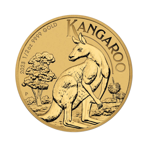 gold-coin-coin-australian-kangaroo one-two-ounce gold reverse