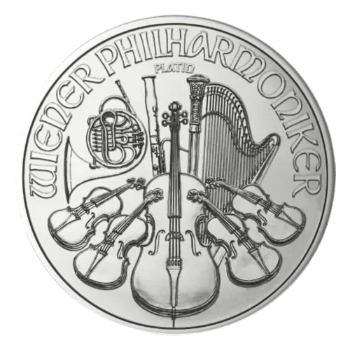 platinum-coin-vienna-philharmonic one to twenty-five ounce reverses