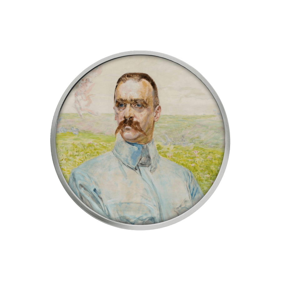 srebrna-moneta-jacek-malczewski-portret-jozefa-pilsudskiego-rewers