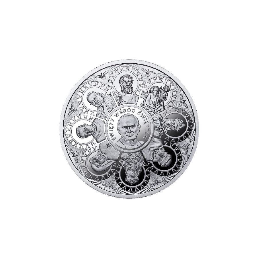 silver coin for the 45th anniversary of the election of pope john paul ii